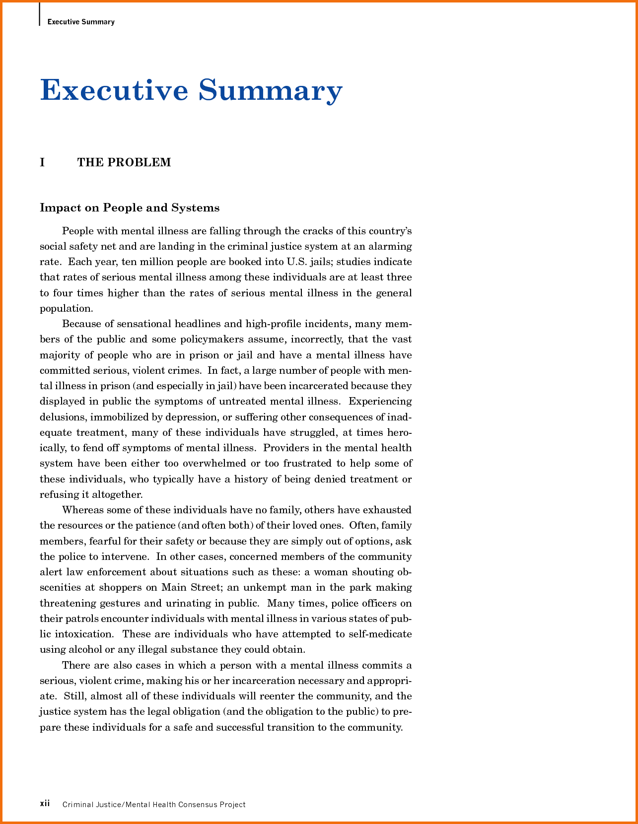 executive summary example